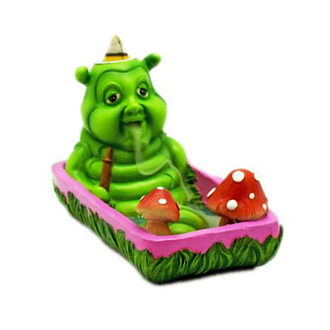 Hookah Smoking Caterpillar Backflow Incense Burner