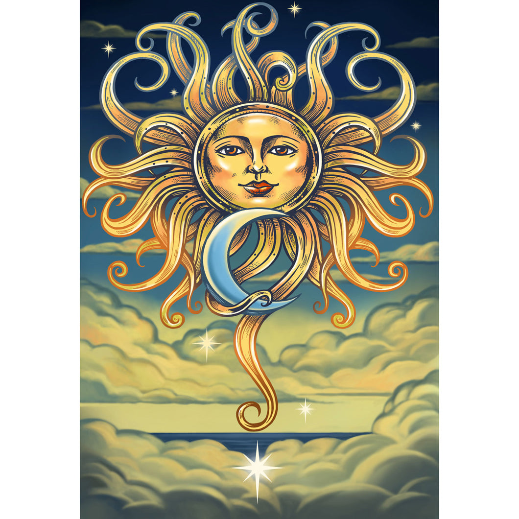 Intertwined Sun & Moon 3D Tapestry
