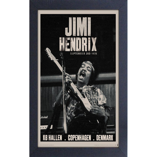 Jimi Hendrix Copenhagen Framed Gel Print