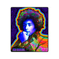 Jimi Hendrix Psychedelic Portrait Fleece Throw Blanket