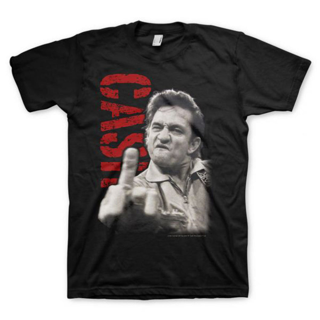 Johnny Cash - The Finger Red Logo T-Shirt