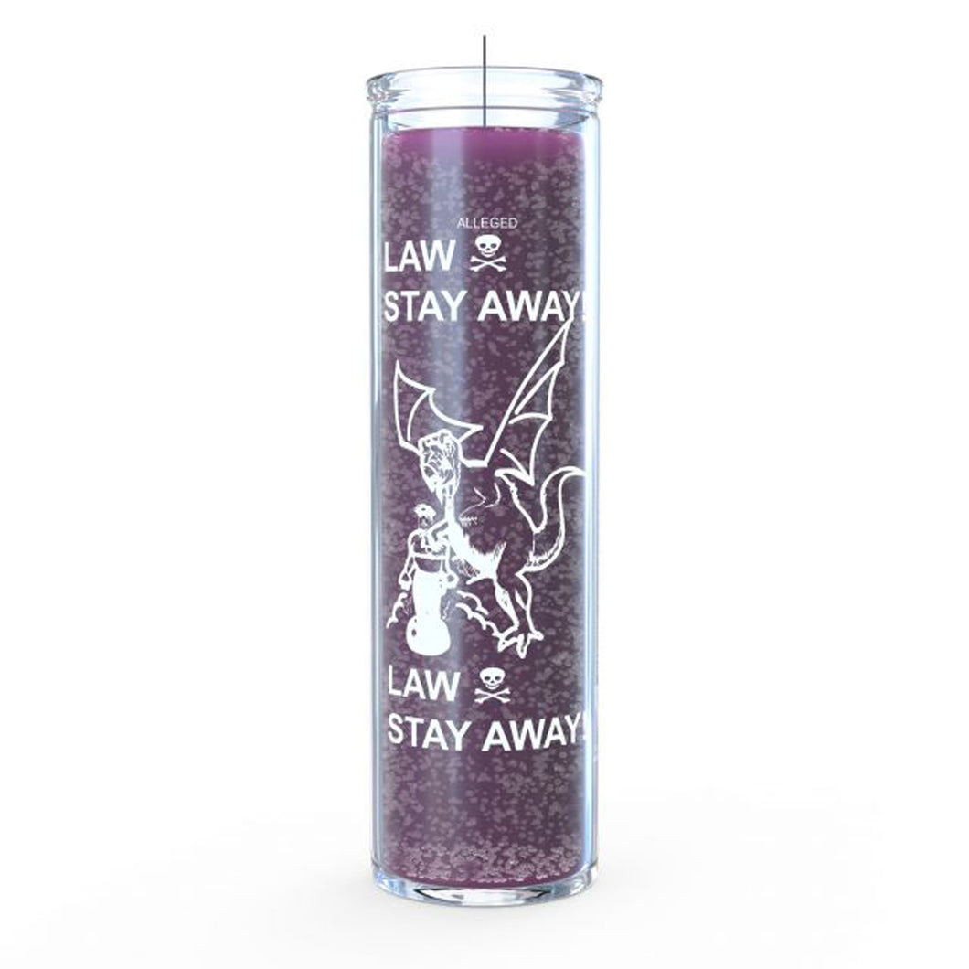 Law Stay Away - Purple 7 Day Candle