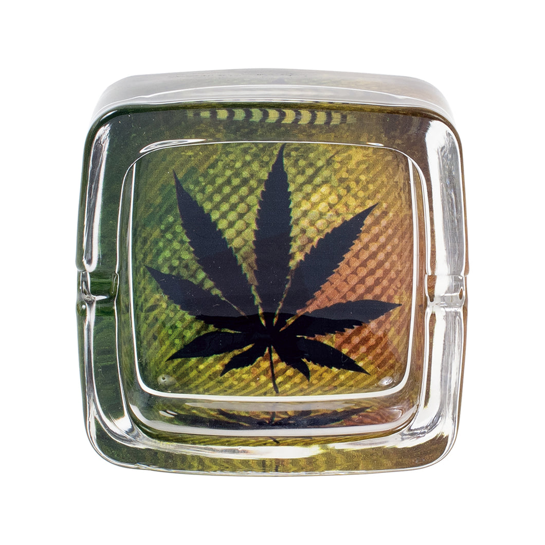 Leaf Design Ashtray - Black