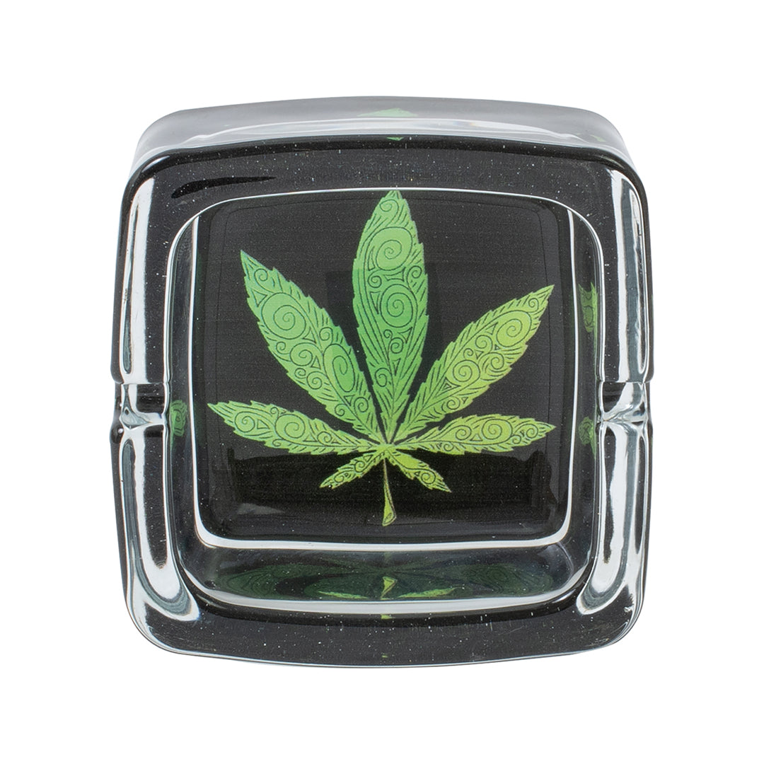 Leaf Design Ashtray - Green