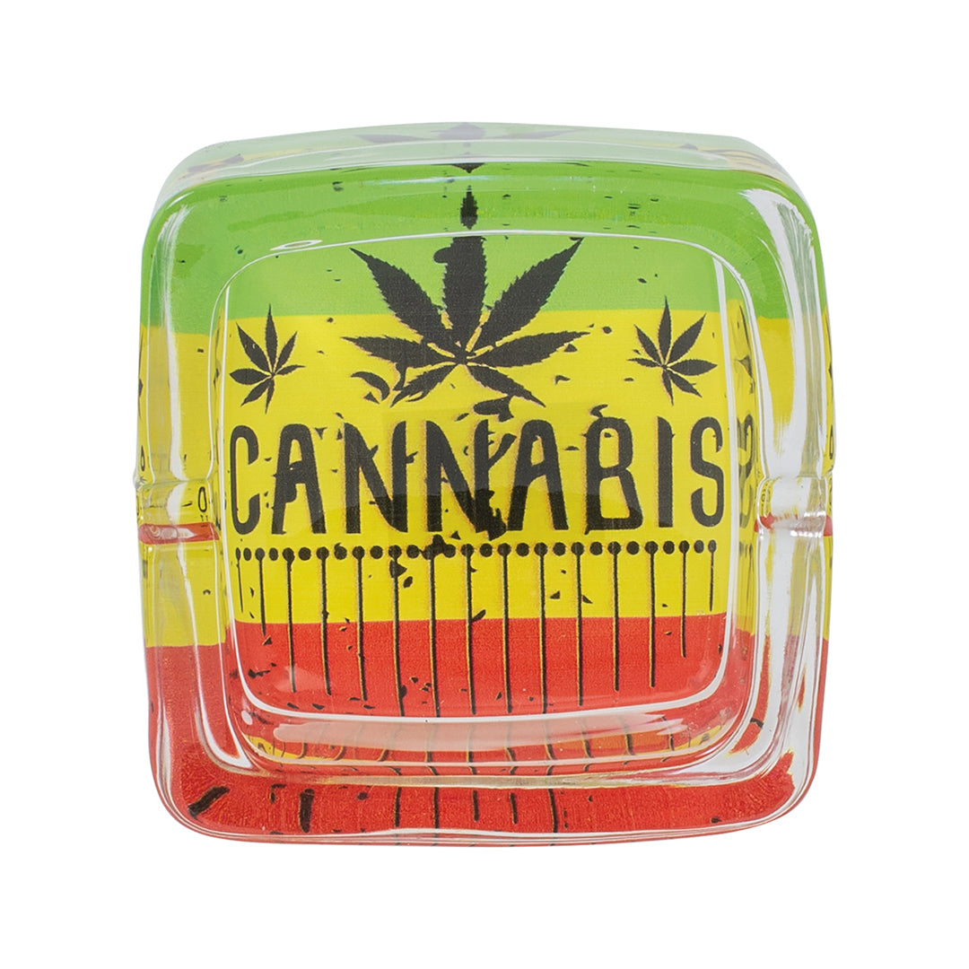 Leaf Design Ashtray - Rasta