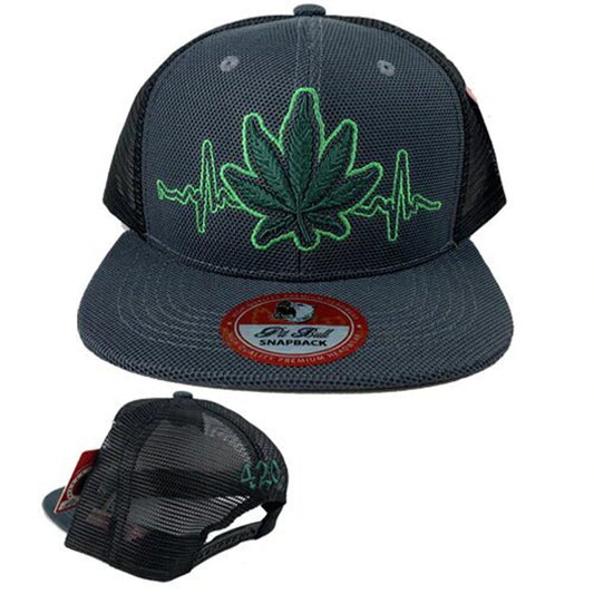 Leaf Lifeline Snapback Hat - Dark Gray