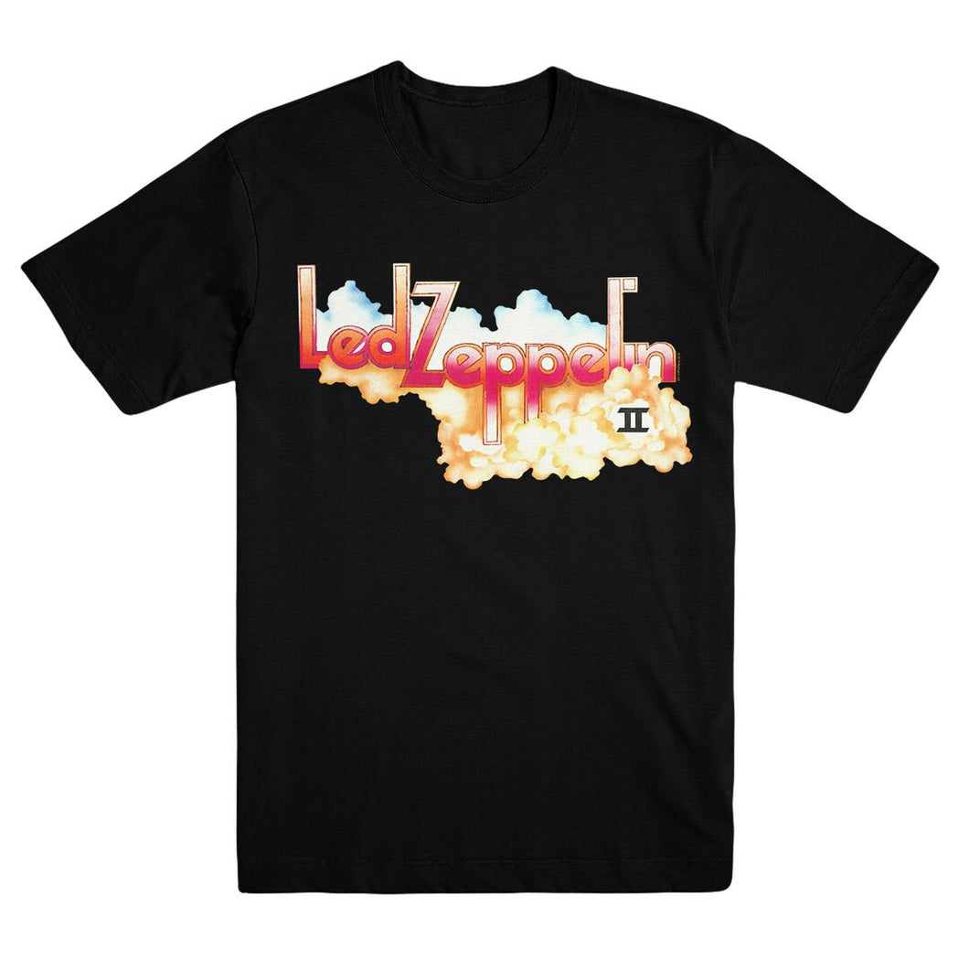 Led Zeppelin - II Logo With Clouds T-Shirt
