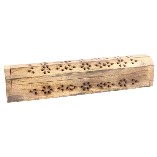 Light Wood Coffin Incense Burner