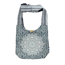 Load image into Gallery viewer, Lotus Mandala Hobo Bag - Black
