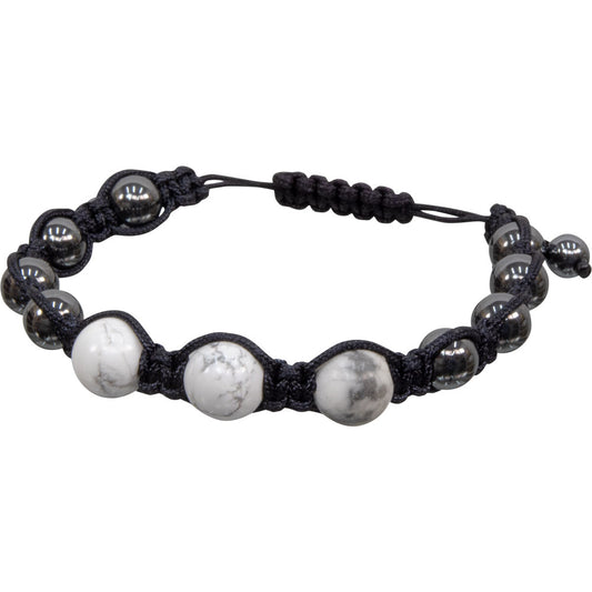 Magnetic Hematite & Howlite Bracelet