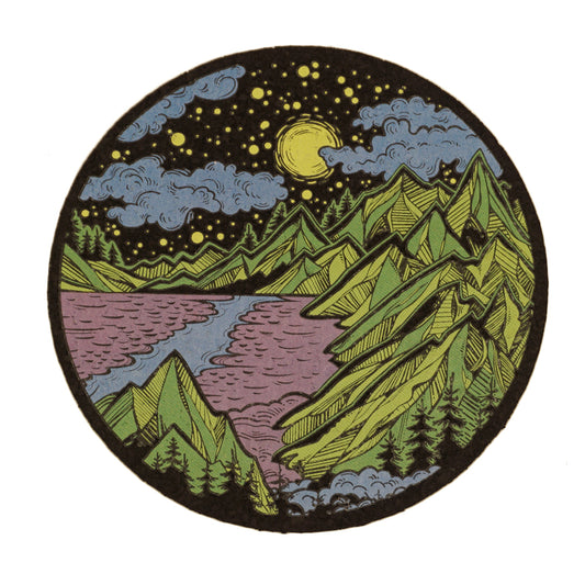 Mountain Scene Dab Mat