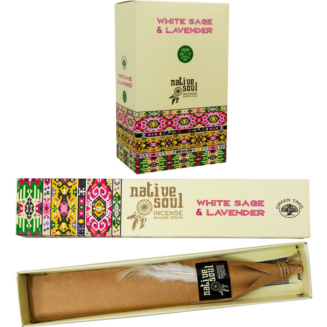 Native Soul White Sage & Lavender Incense Sticks 15g