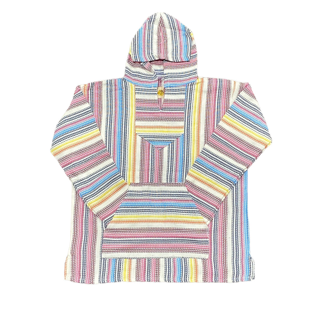 Natural Pinstripe Baja Pullover Hoodie
