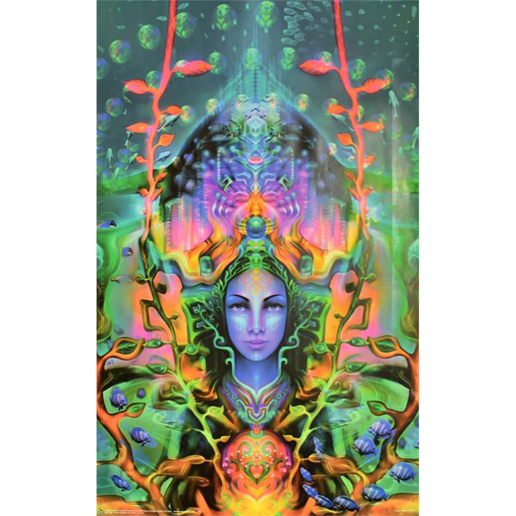 Ocean Goddess Blacklight Poster
