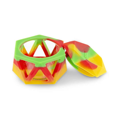 Ooze Geode Silicone Container - Rasta