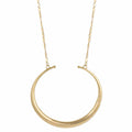 Oversized Crescent Horn Gold Necklace