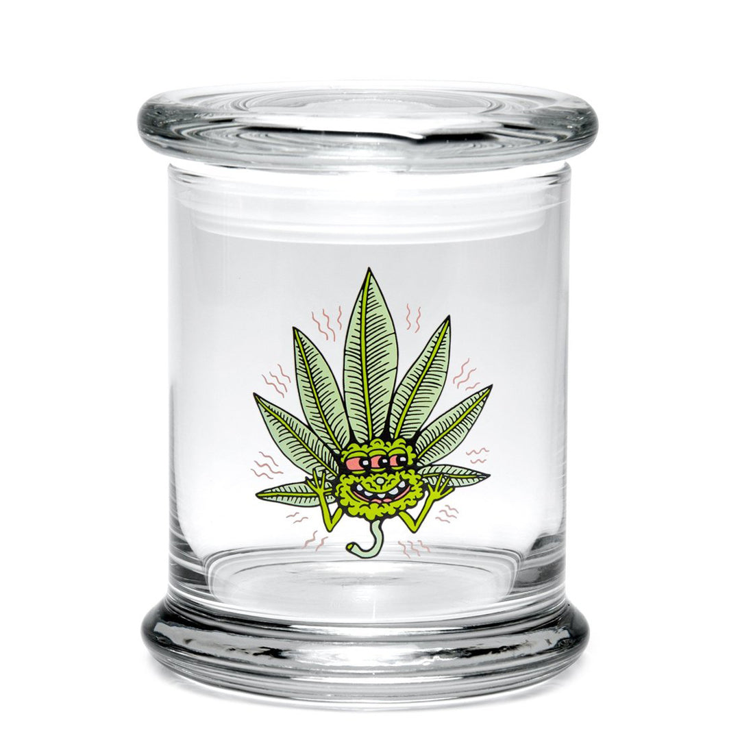 Pop-Top Jar - Large - Happy Leaf