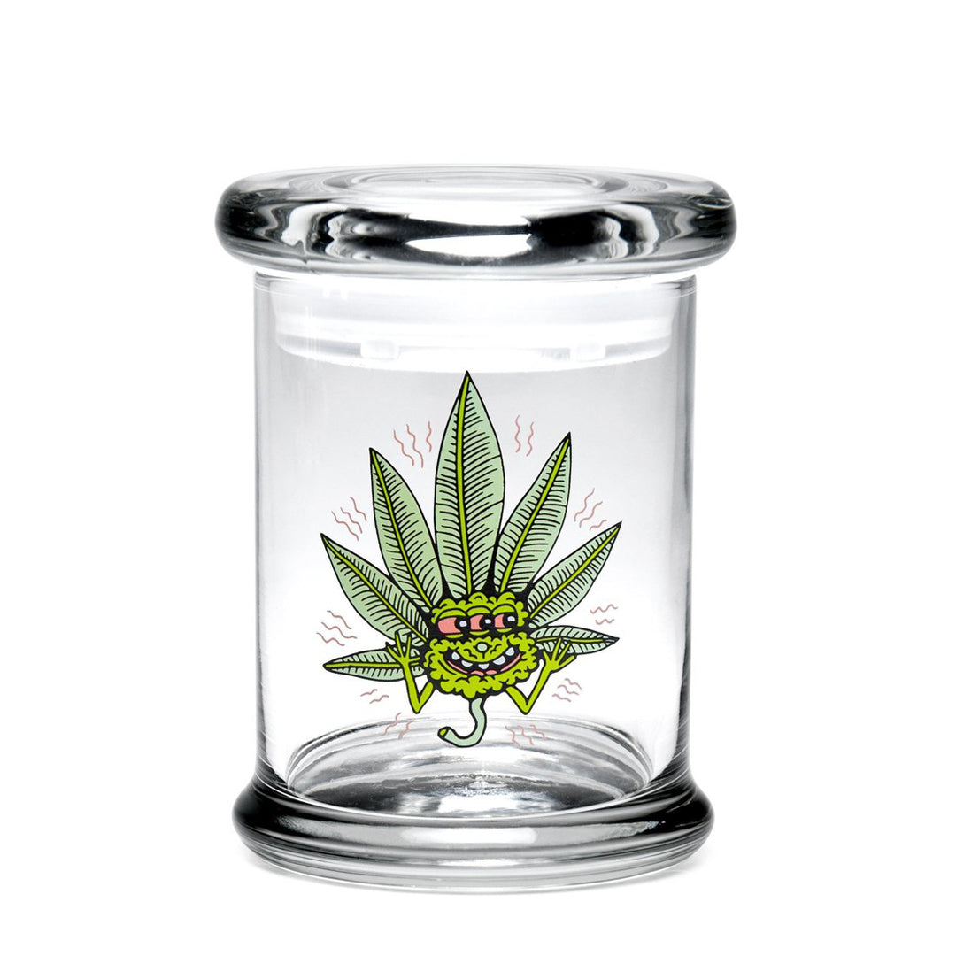 Pop-Top Jar - Medium - Happy Leaf