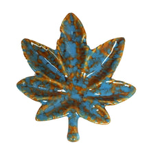 Load image into Gallery viewer, Porcelain Leaf Ashtray - Blue
