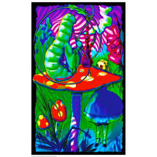 Psychedelic Alice Blacklight Poster