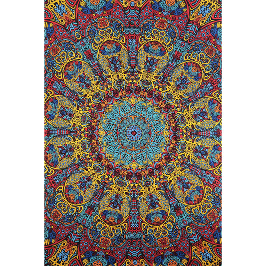 Psychedelic Sunburst 3D Tapestry