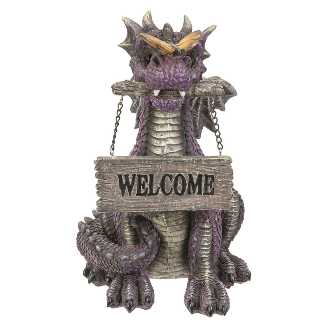 Purple Dragon Welcome Sign