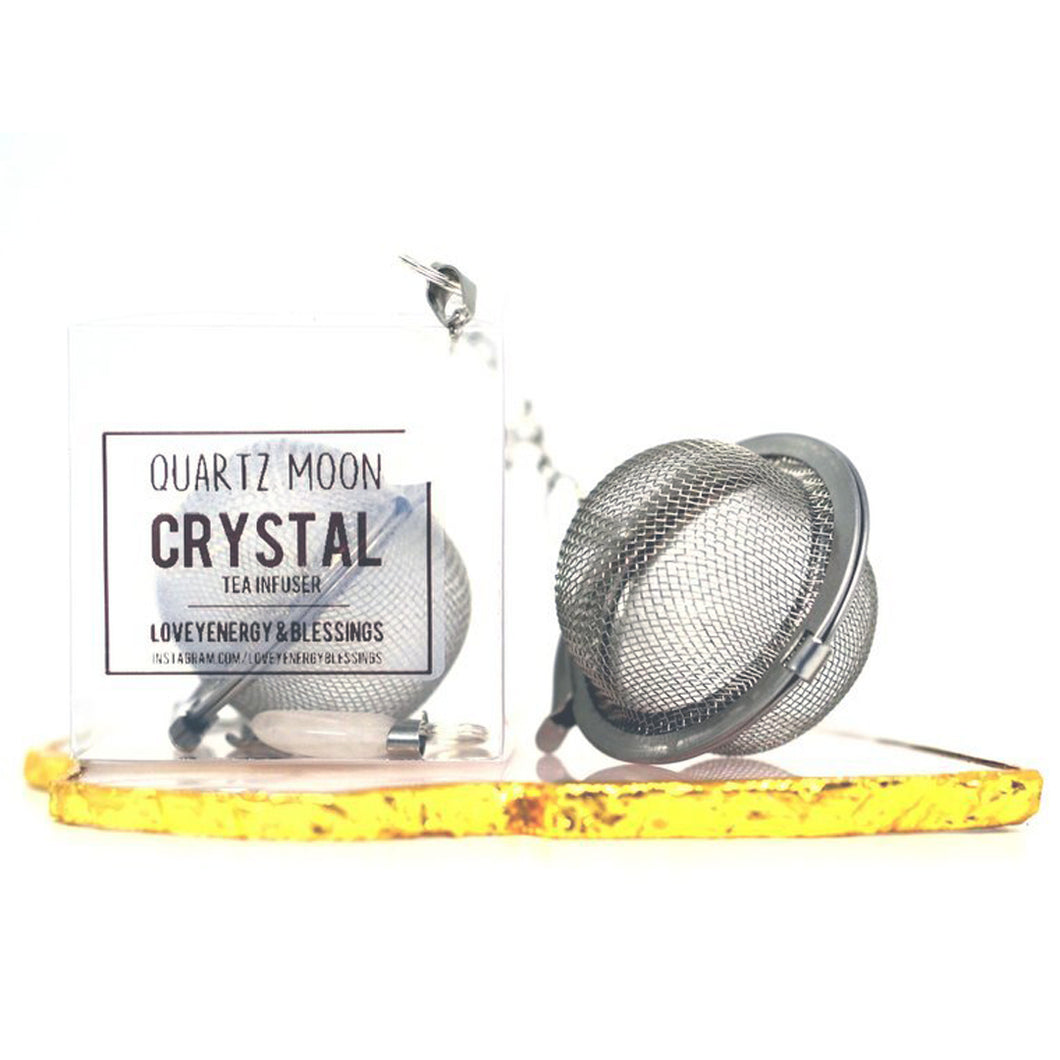 Quartz Crystal Crescent Moon Tea Infuser