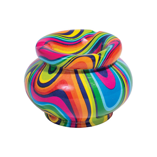 Rainbow Morrocan Ceramic Ashtray