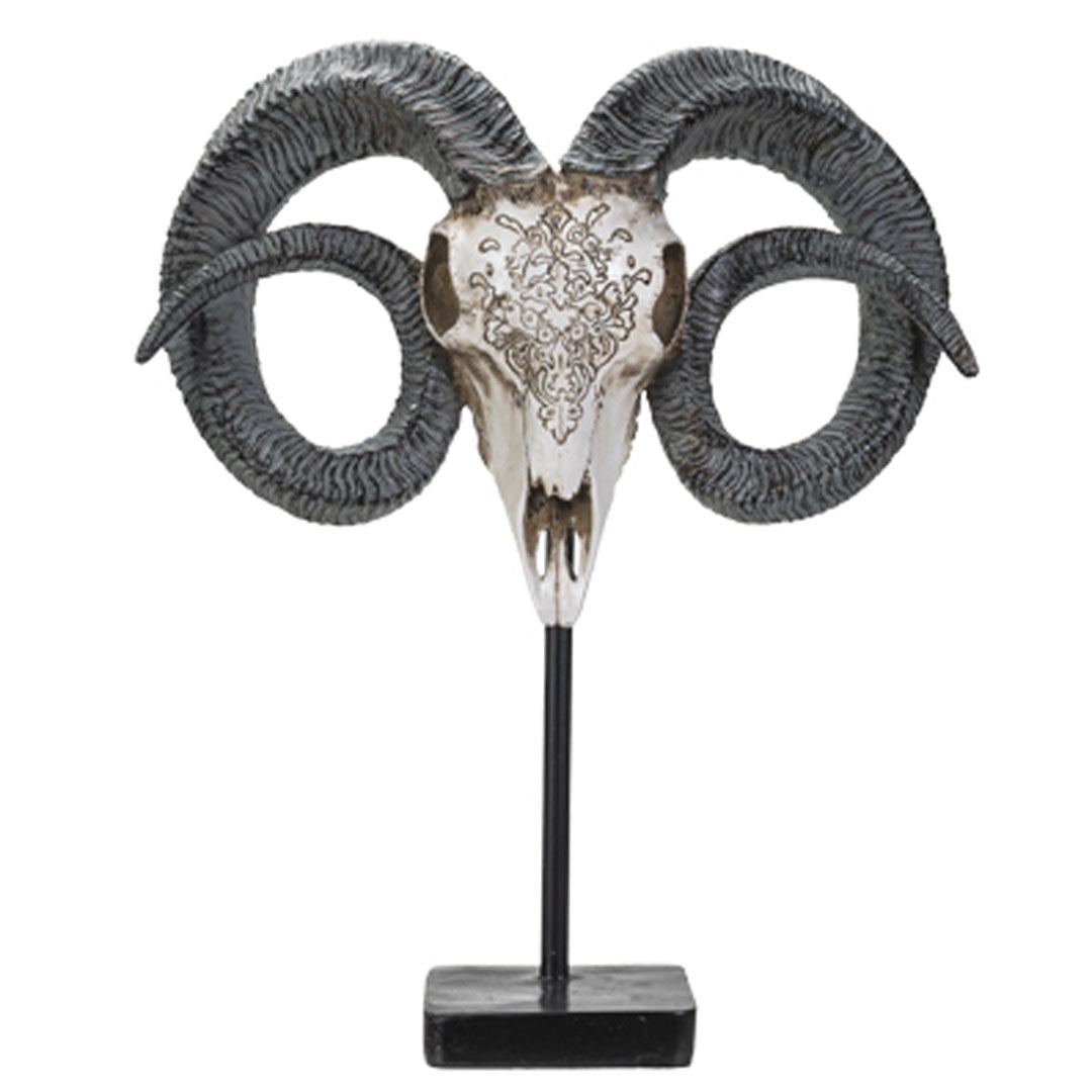 Ram Skull On Stand