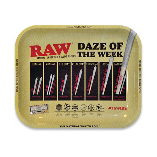 Raw Daze Of The Week Rolling Tray 14" x 11"