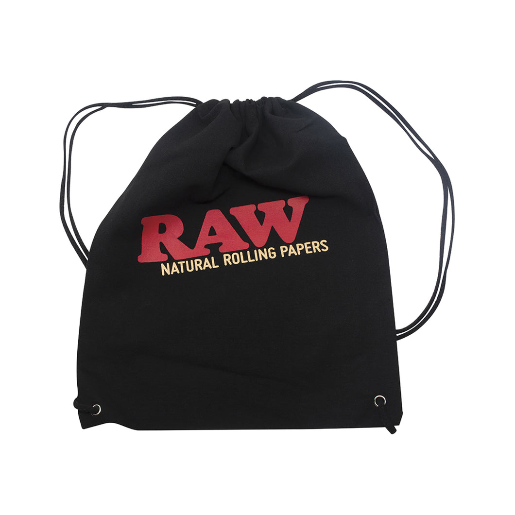 Raw Drawstring Bag - Black