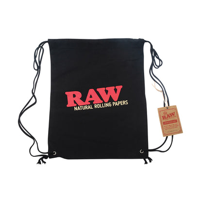 Raw Drawstring Bag - Black
