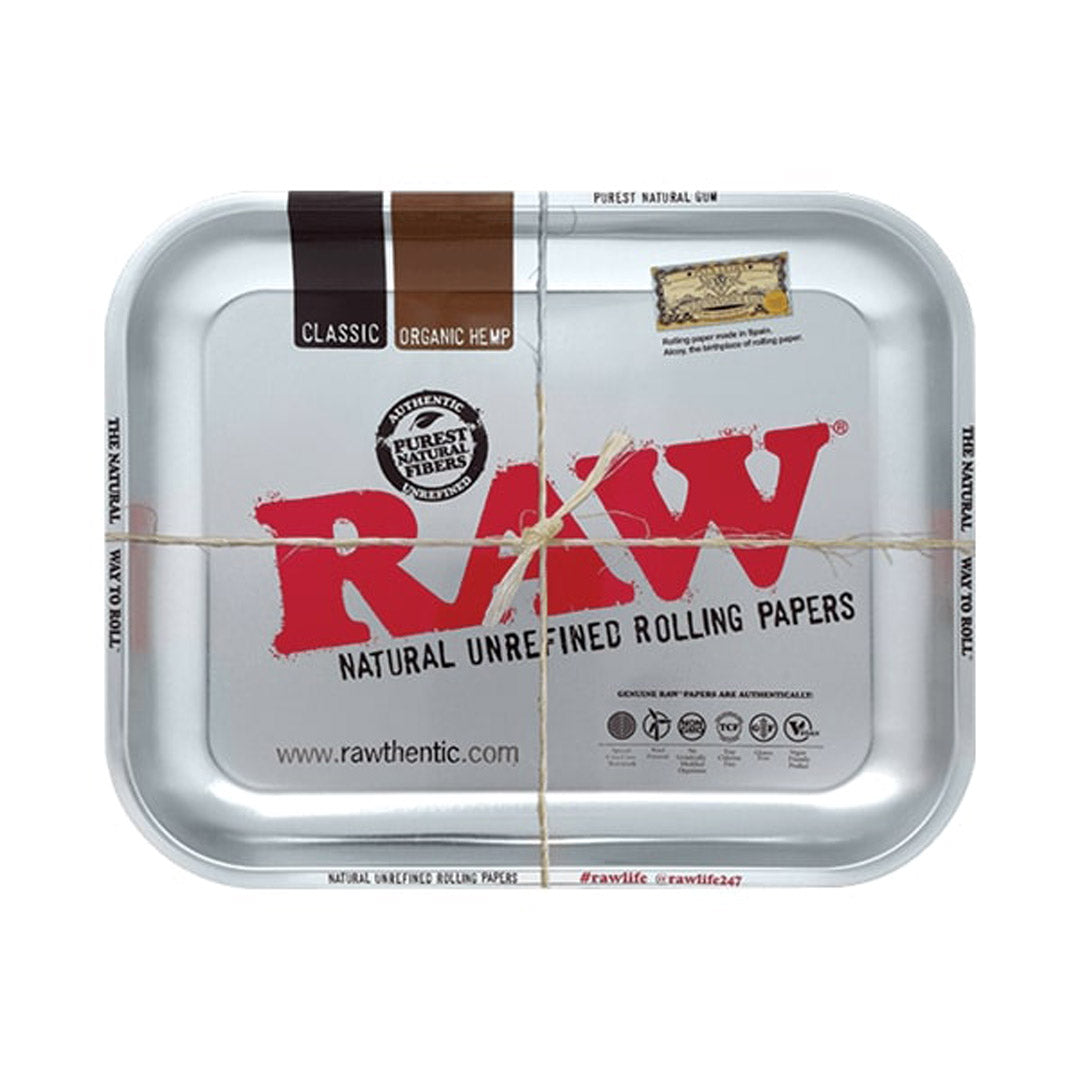 Raw Metallic Rolling Tray 14" x 11"