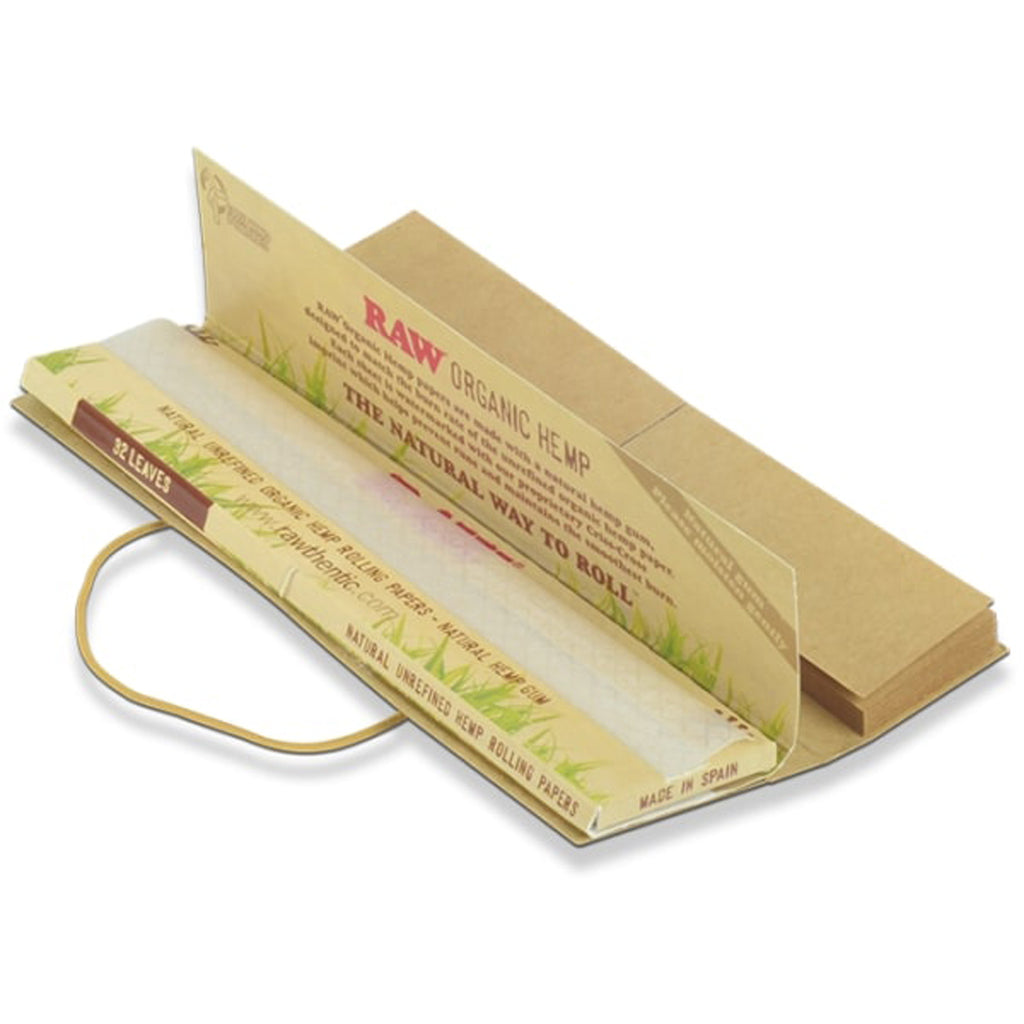 Raw Organic King Size Connoisseur Rolling Papers + Tips