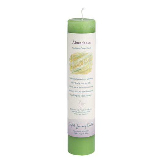 Reiki Pillar Candle - Abundance