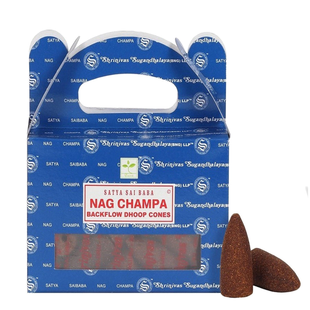 Satya Nag Champa Backflow Incense Cones 24ct