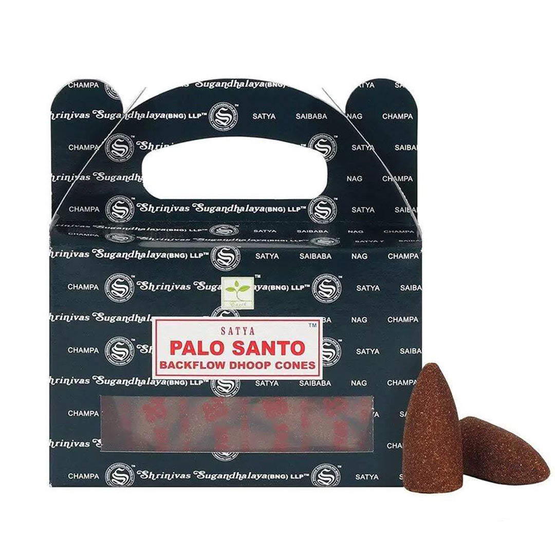 Satya Palo Santo Backflow Incense Cones 24ct