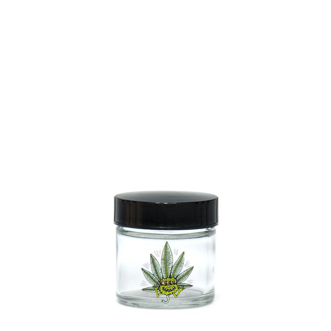 Screw-Top Jar - Extra Small - Happy Leaf