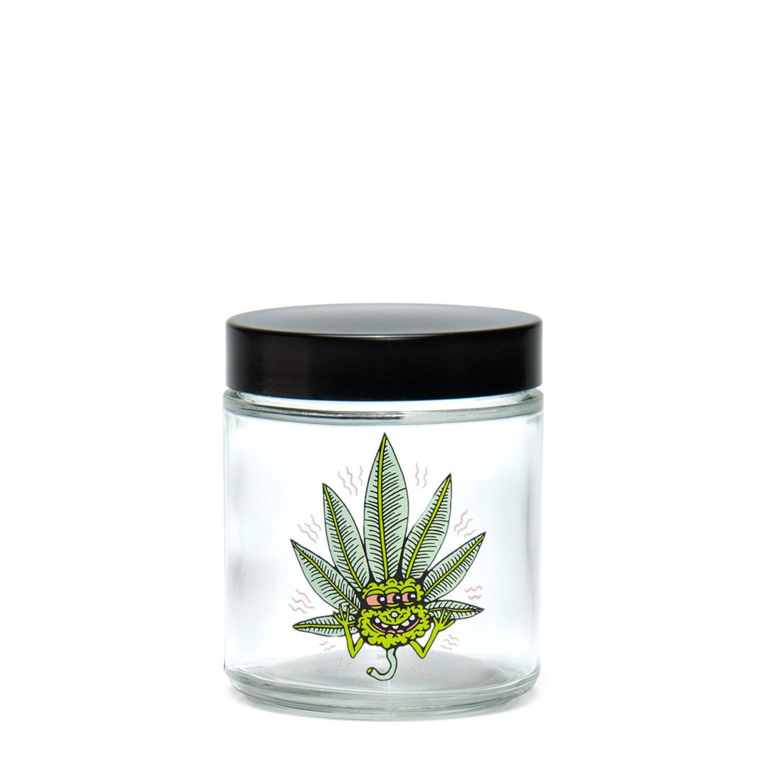 Screw-Top Jar - Medium - Happy Leaf