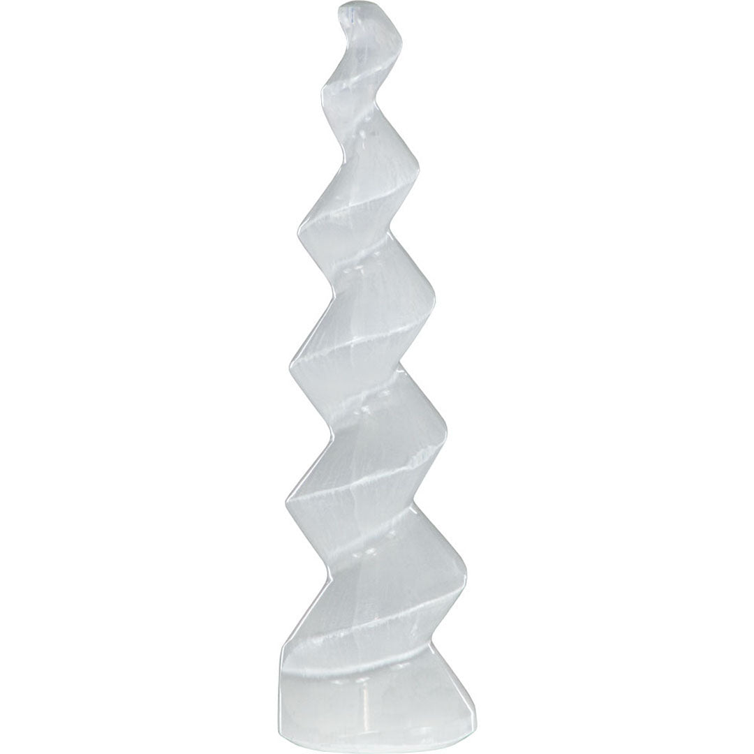 Selenite Twist Pillar