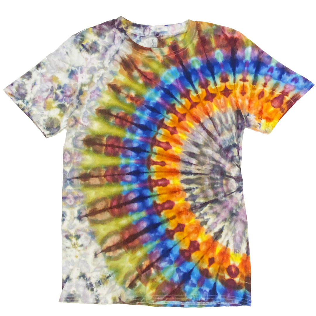 Handmade Side Pleat Tie-Dye T-Shirt Small