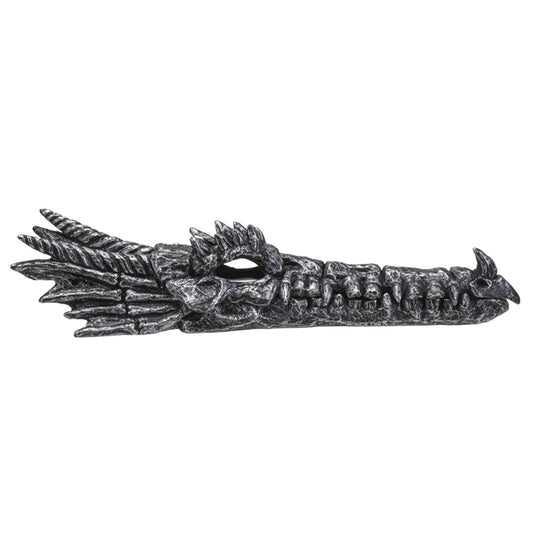 Silver Dragon Skull Incense Burner