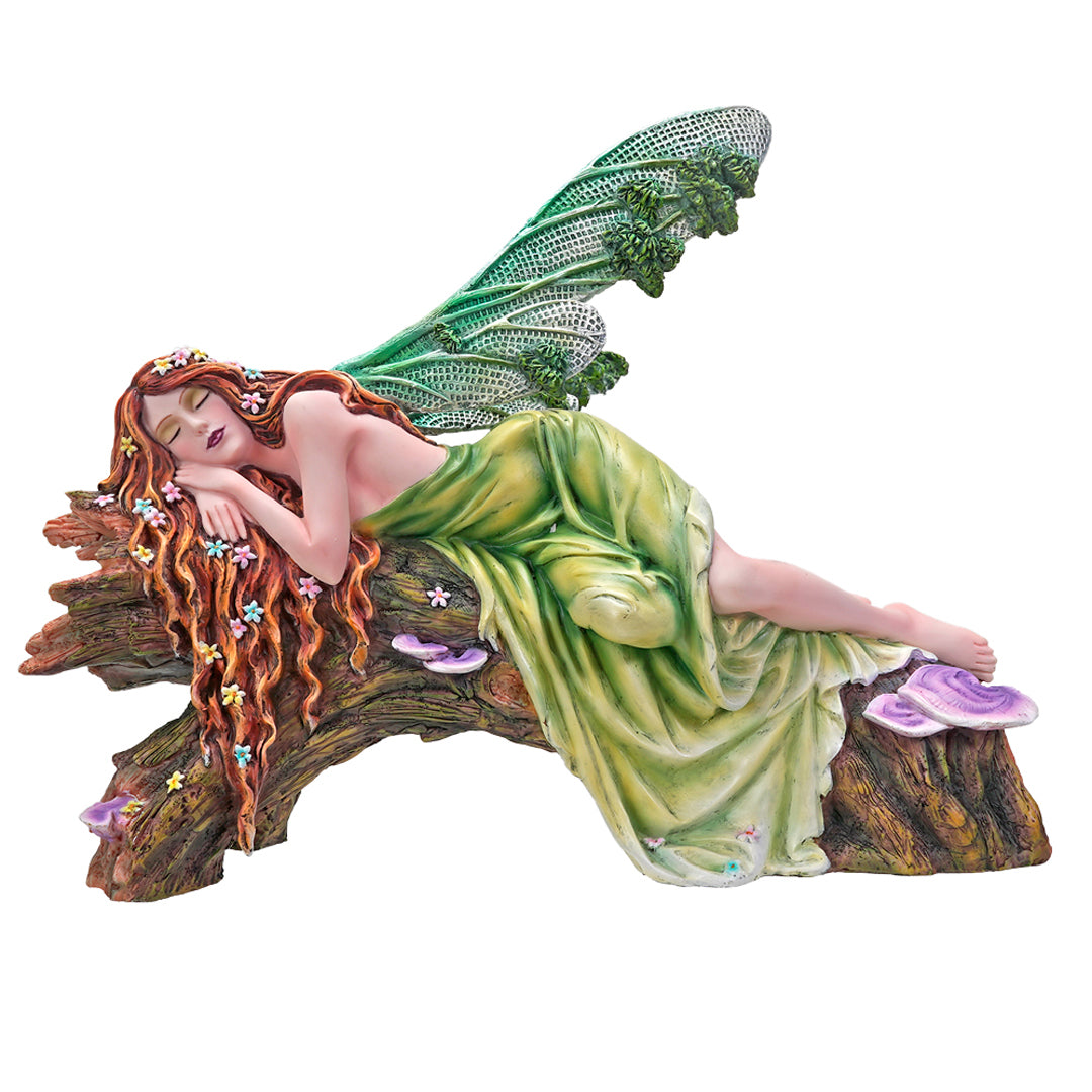 Sleeping Fairy In Forest Statue