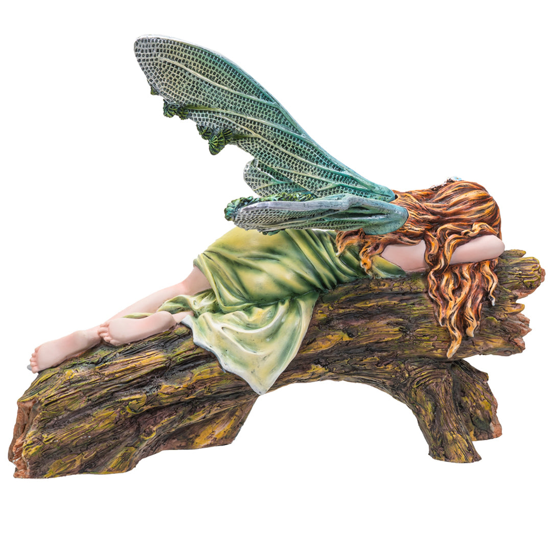 Sleeping Fairy In Forest Statue