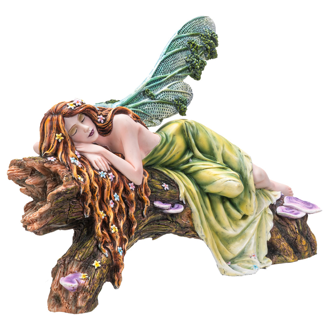 Sleeping Fairy In Forest Statue