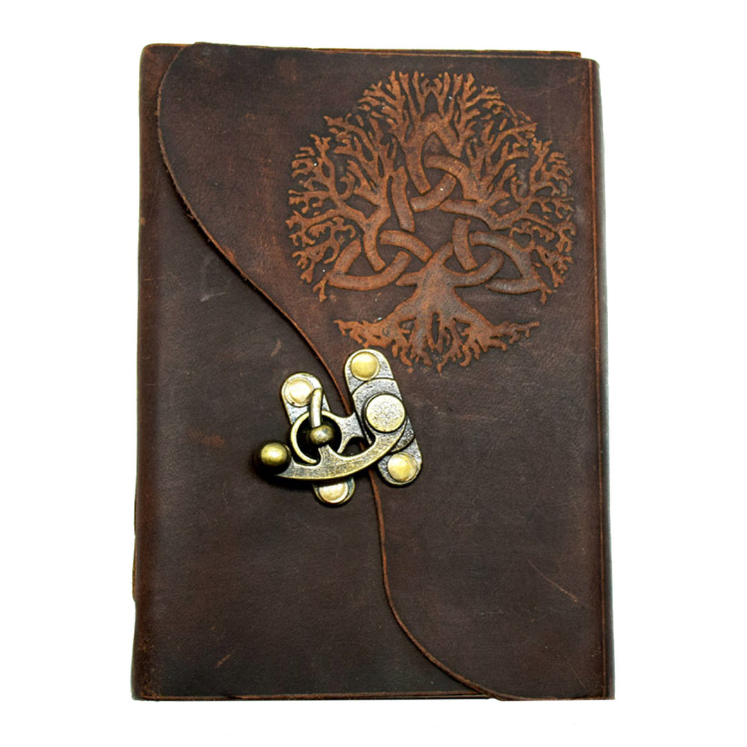 Soft Embossed Leather Tree Of Life Journal - 5