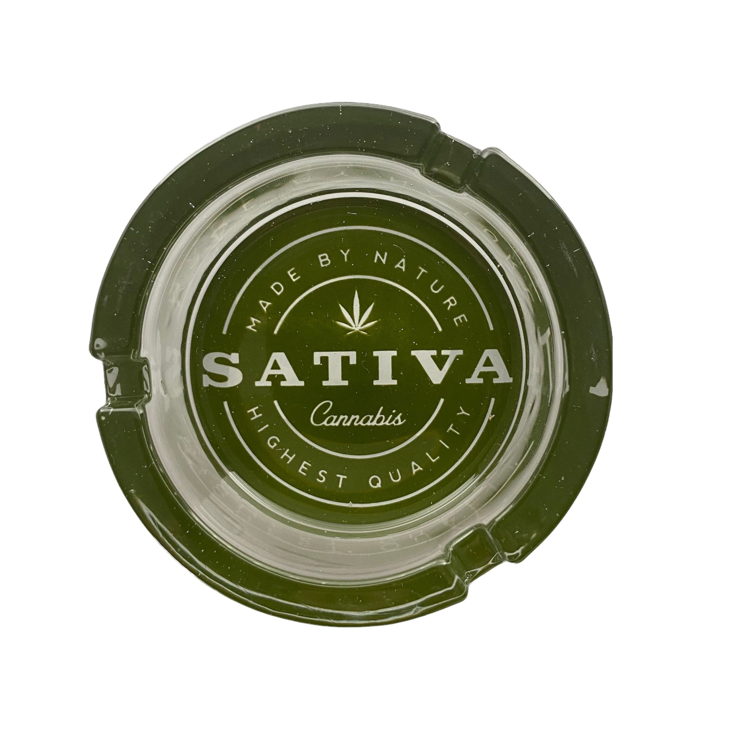 Strain Glass Ashtray - Sativa