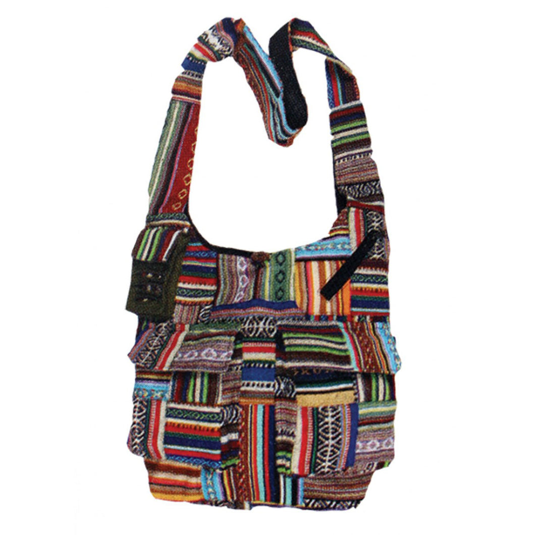 Striped Hobo Bag With Pockets