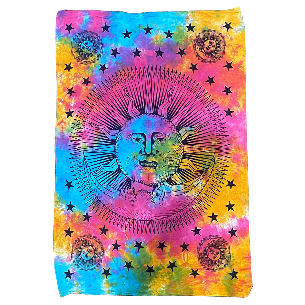 Sun & Moon Tie-Dye Tapestry