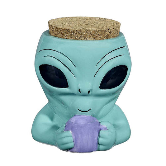 Teal Alien Stash Jar